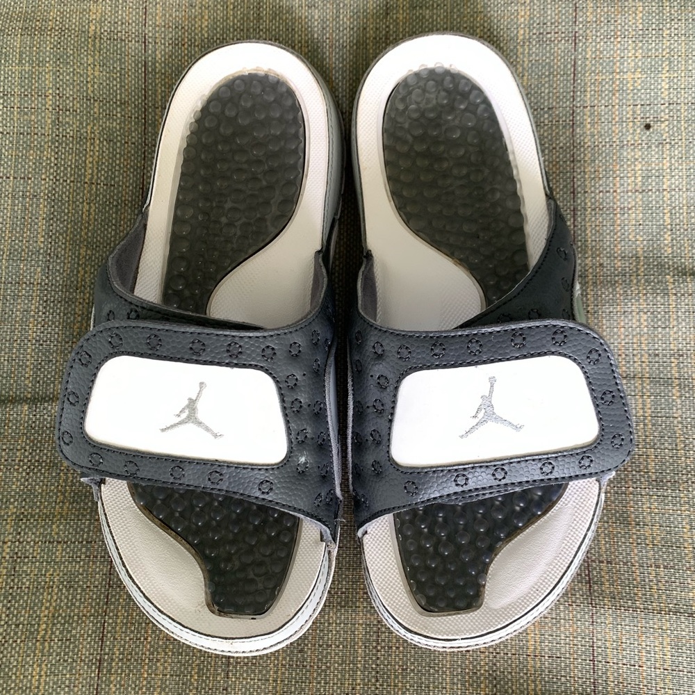 White Jordan slides